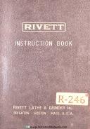 Rivett-Rivett 104 Grinder Operation, Maintenance & Diagram Parts List Manual 1942-#104-No. 104-01
